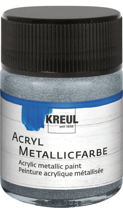 KREUL Acryl Metallicfarbe Silber 50 ml