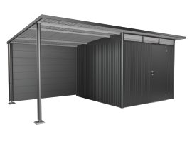 BIOHORT Rückwand für Seitendach L Dunkelgrau-Metallic für BIOHORT Gerätehaus AvantGarde®