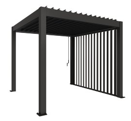 BIOHORT Lamellenseitenwand Dunkelgrau-Metallic