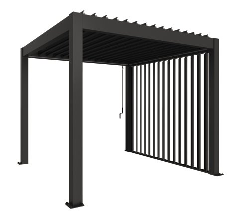 BIOHORT Lamellenseitenwand Dunkelgrau-Metallic 4 m