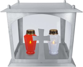 LIENBACHER Kerzenhaus Edelstahl Schwarz 33x28x26 cm