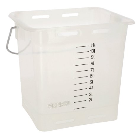 Tränkeeiemer mit Skala 13 l, weiß/transparent