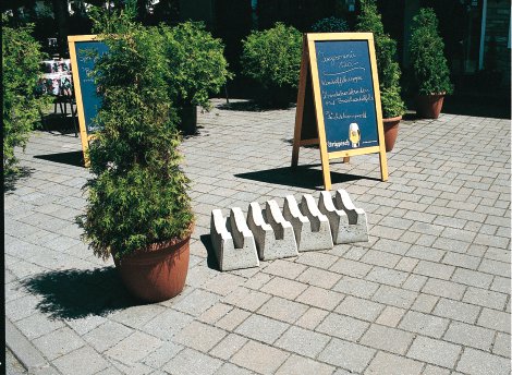 EBENSEER Fahrradständer Naturgrau 50x25x19 cm (LxBxH)