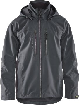 BLÅKLÄDER Winterjacke mit Kapuze anthrazit/schwarz