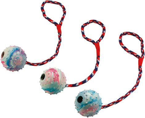 Spielball am Seil mit Glocke
