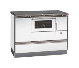 LOHBERGER Holzherd Rega 105 mit Stahlplatte 6,6 kW Weiß