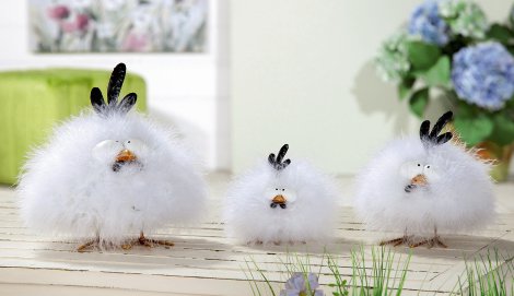 Plüsch Huhn Wackelfeder