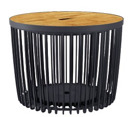 LIENBACHER Beistelltisch Club Anthrazit ⌀ 33,5 cm