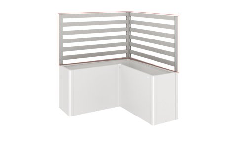 BIOHORT Rankgitter für L-Form L150, Silber-Metallic 2 Stk.