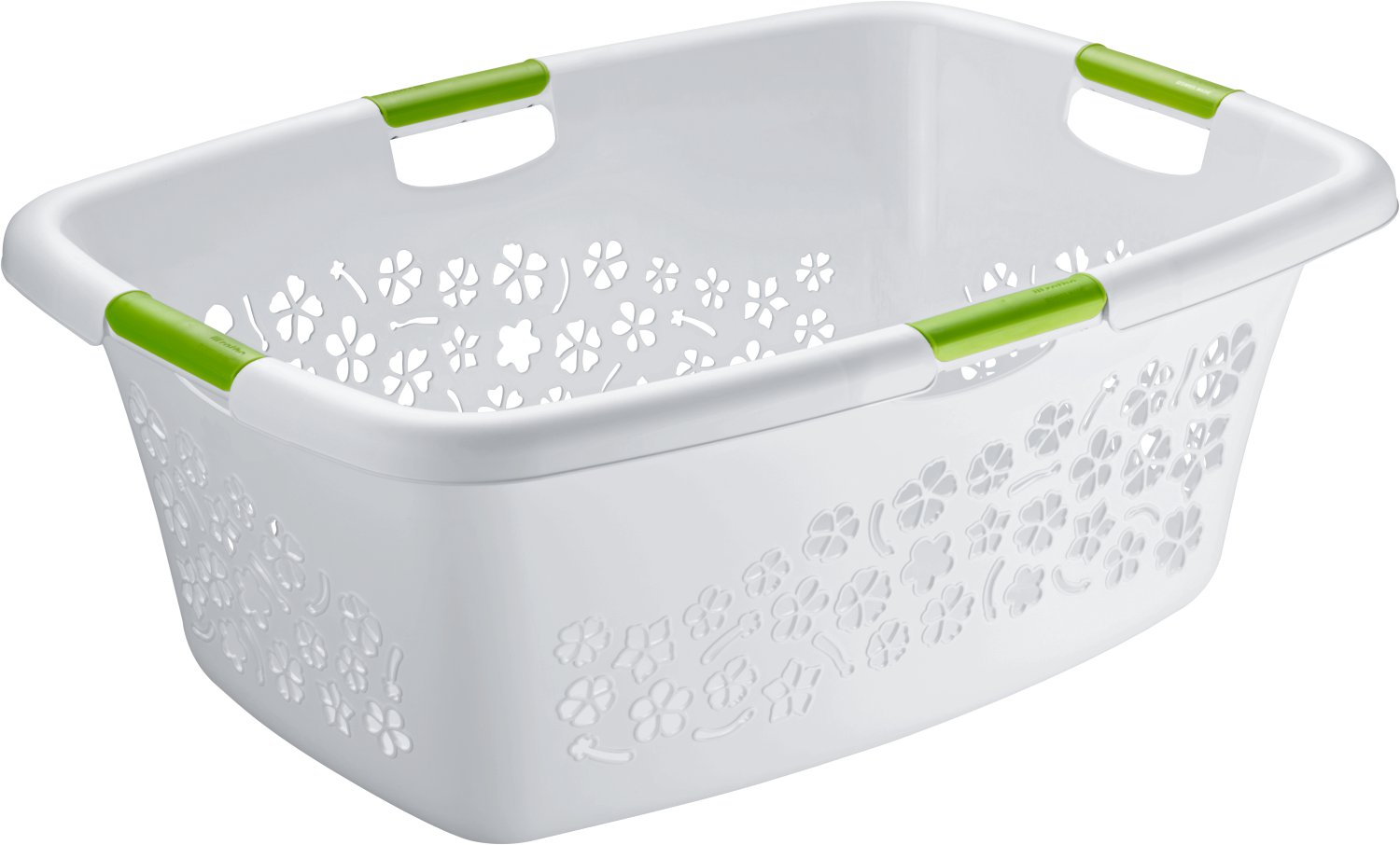 ROTHO Wäschekorb Flowers grau 50 l | Lagerhaus