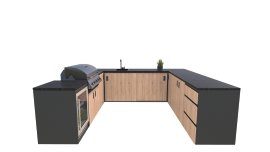 Outdoorküche Napoli Granit Eiche