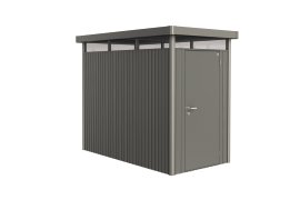 BIOHORT Gerätehaus HighLine HS mit Standardtür 155x275x222 cm, silber-metallic