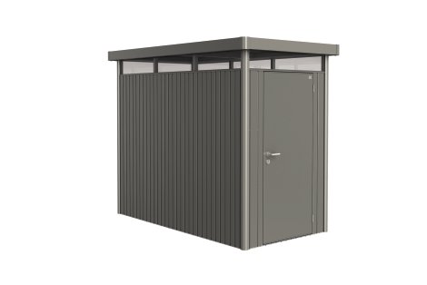 BIOHORT Gerätehaus HighLine HS mit Standardtür 155x275x222 cm, Quarzgrau-Metallic