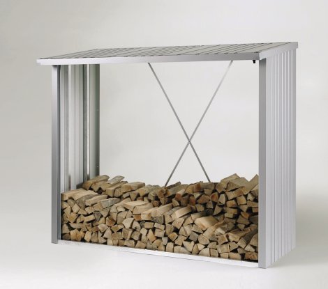 BIOHORT Schrank WoodStock® 230, 229x102x199 cm, Silber-Metallic