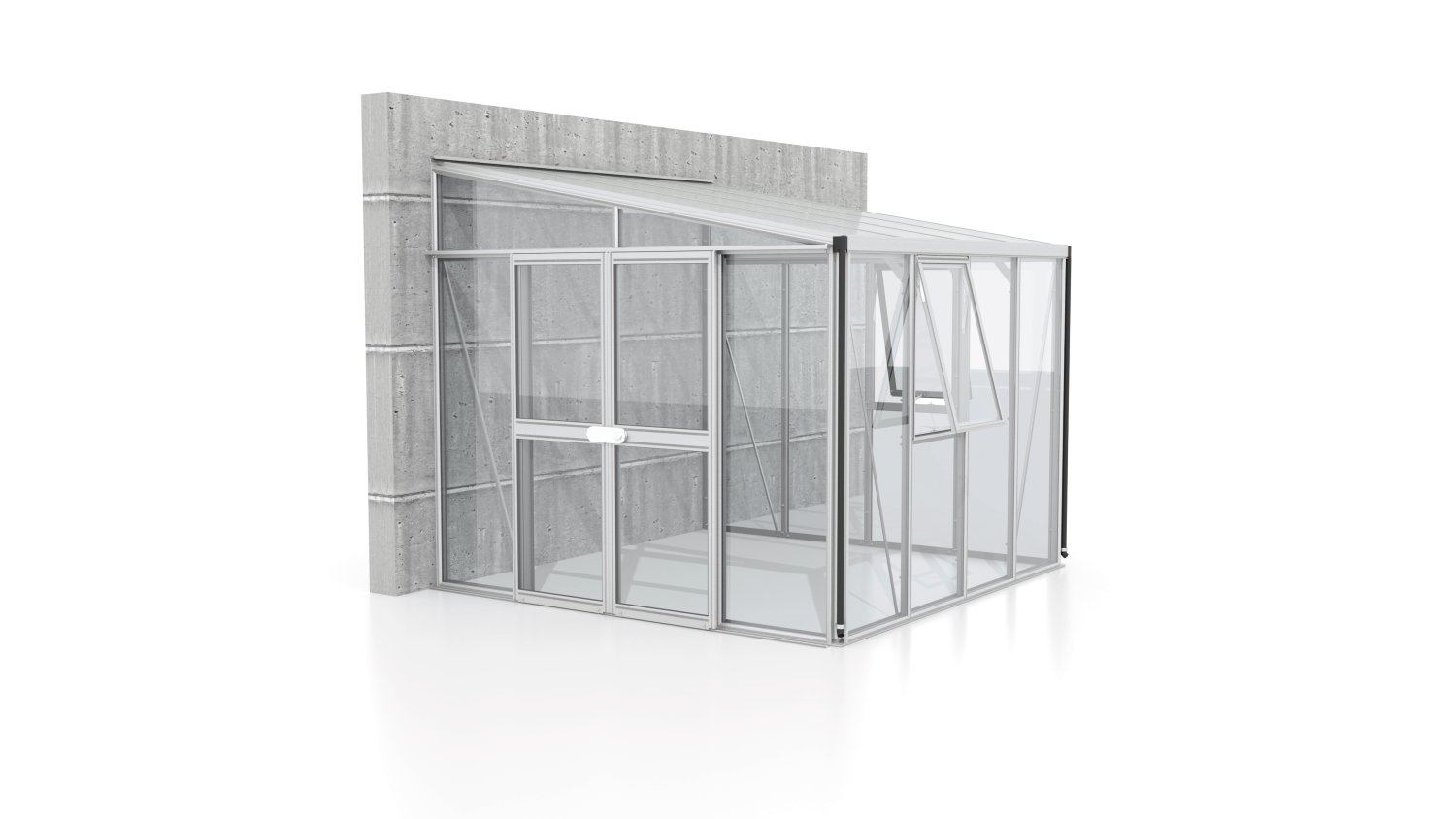 VITAVIA Anlehngewächshaus Helena ESG/HKP 3/10 mm Aluminium