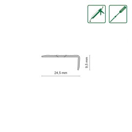 FN Neuhofer Abschlussprofil SF11 schraubbar Silber 900x24,5x9,5 mm