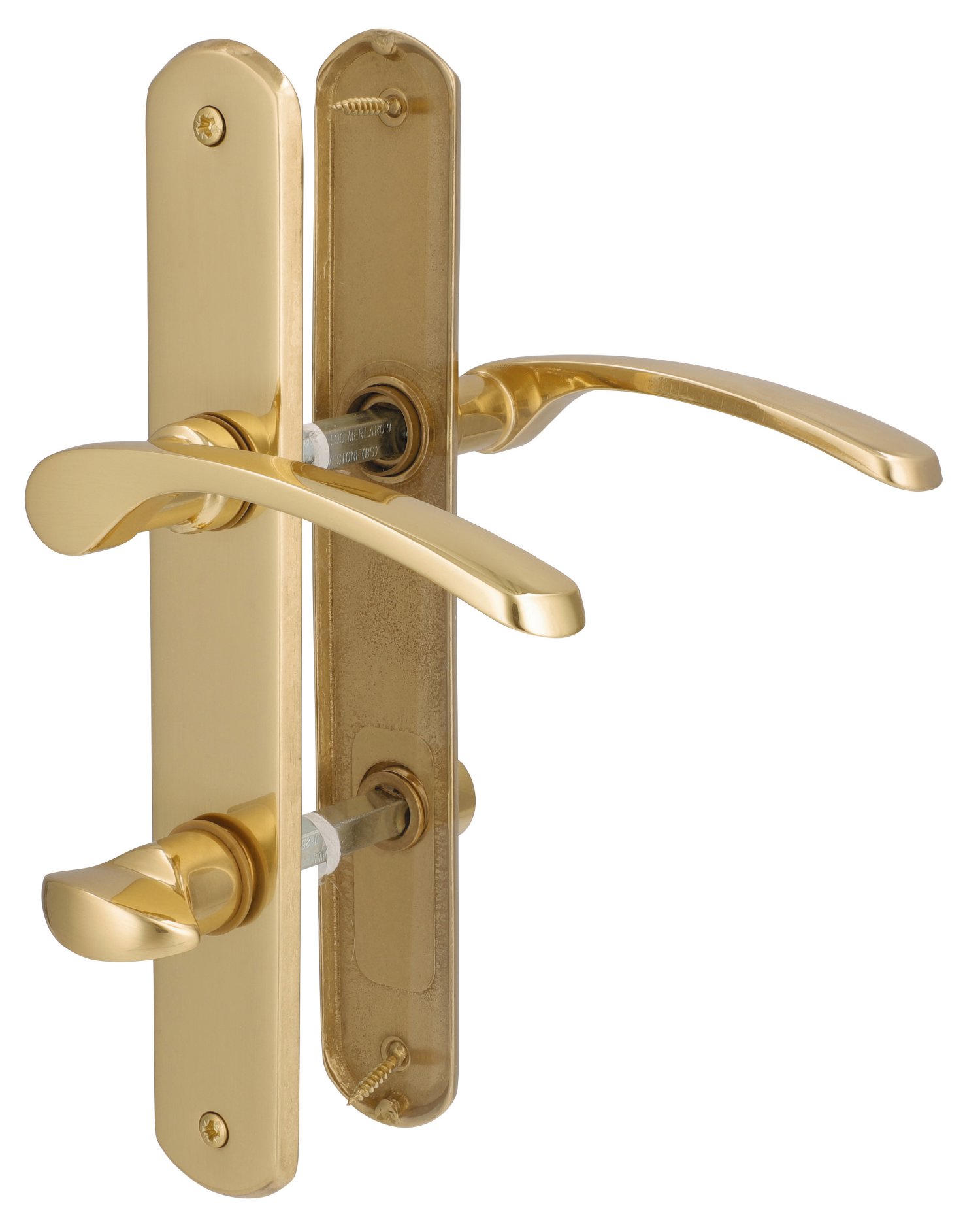 ALPERTEC Türbeschlag Amos-LS Messing poliert WC