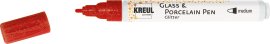 KREUL Malstift Glass & Porcelain Glitter Medium Karminrot