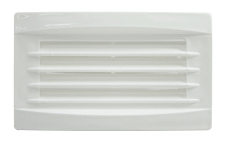 Lüftungsgitter Flachkanal mit Rückstauklappe Weiß 110x54 mm