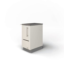 HAAS+SOHN Herd HS40 ohne Sichtfenster Stahlplatte Weiß