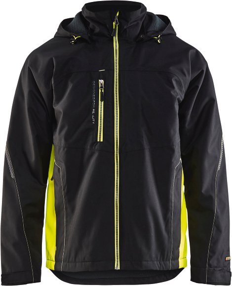 BLÅKLÄDER Softshell Jacke schwarz/gelb XS
