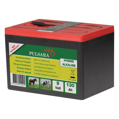 PULSARA Weidezaun-Batterie Hybrid Alkaline 9V 130Ah