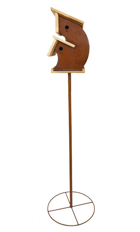Vogelhotel auf Stab Haus abnehmbar 200x30x16 cm