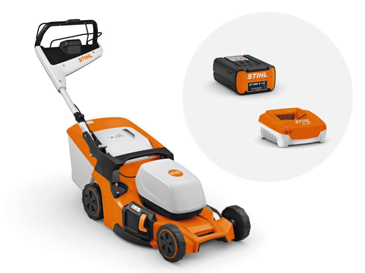 STIHL Akku-Rasenmäher RMA 453.3 PV + Akku AP 300 S + Ladegerät AL 301