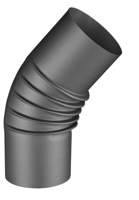 HAAS+SOHN Knie 45° geschweißt Ø 80 mm Anthrazit