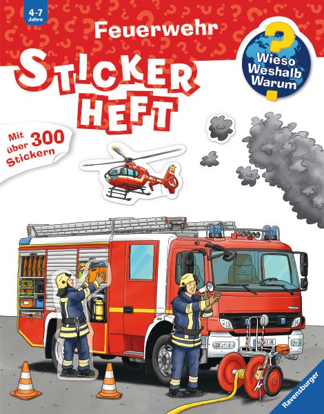 RAVENSBURGER Buch Stickerheft Feuerwehr