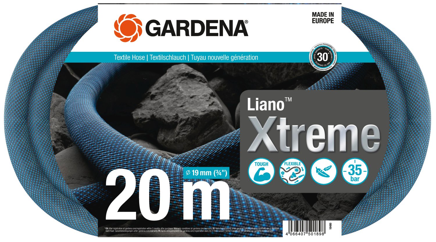GARDENA Textilschlauch Linao™ Xtreme 2/4" 20 m