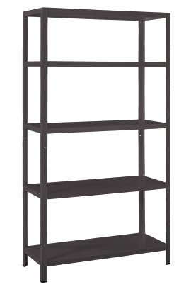 SCHULTE REGALWELT Grundregal 5 Böden Metall Schwarz 190x100x45 cm