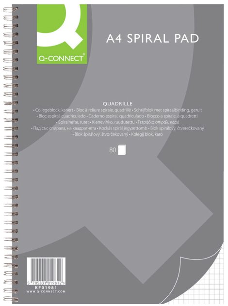 Q-CONNECT Collageblock A4 kariert 80 Blatt