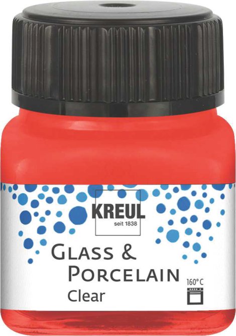 KREUL Malfarbe Glass & Porcelain Clear Kirschrot 20 ml