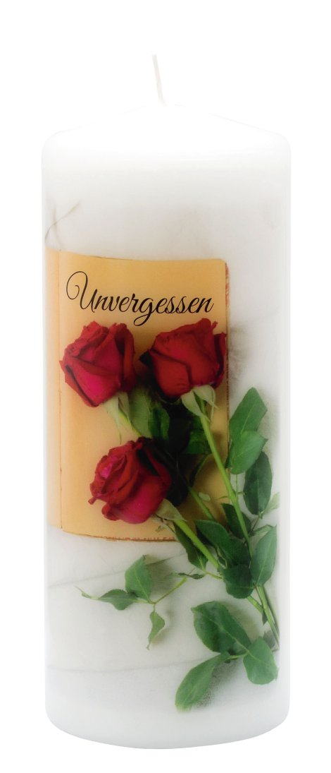 JEKA Trauerkerze Rose/Buch 80x200 mm (ØxH)