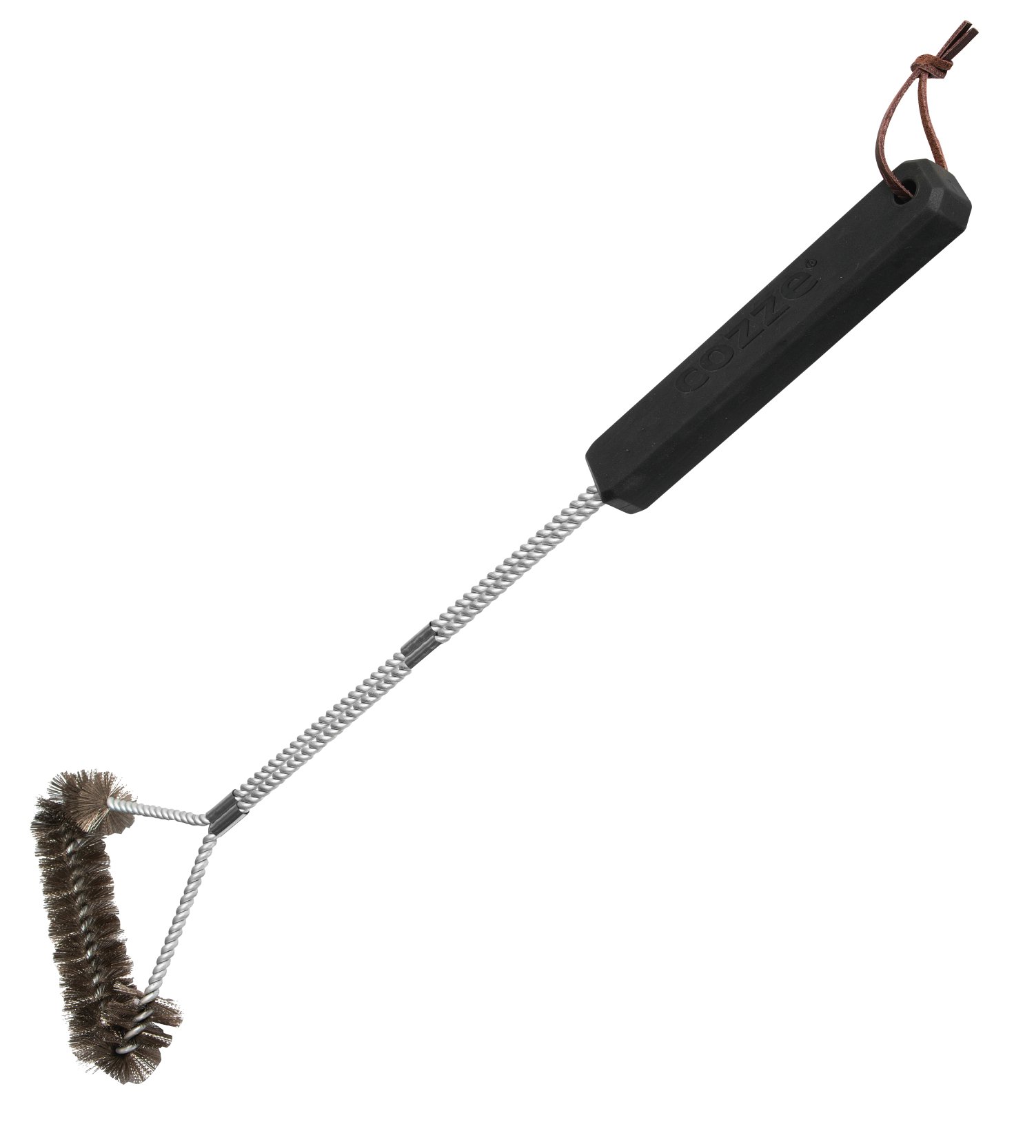 COZZE® Stahlbürste mit Edelstahl PP-Griff Silber/Schwarz