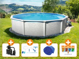 STEINBACH Stahlwandpool-Set Grande Ø 457x135 cm Small