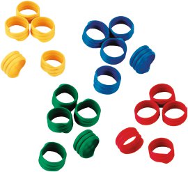 Spiralring Kunststoff farbsortiert 100 stak.
