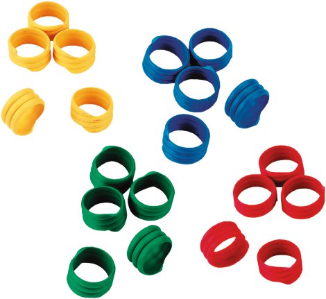 Spiralring Kunststoff farbsortiert 100 stk., 16mm