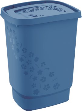 ROTHO Wäschekorb Flowers blau 55 l