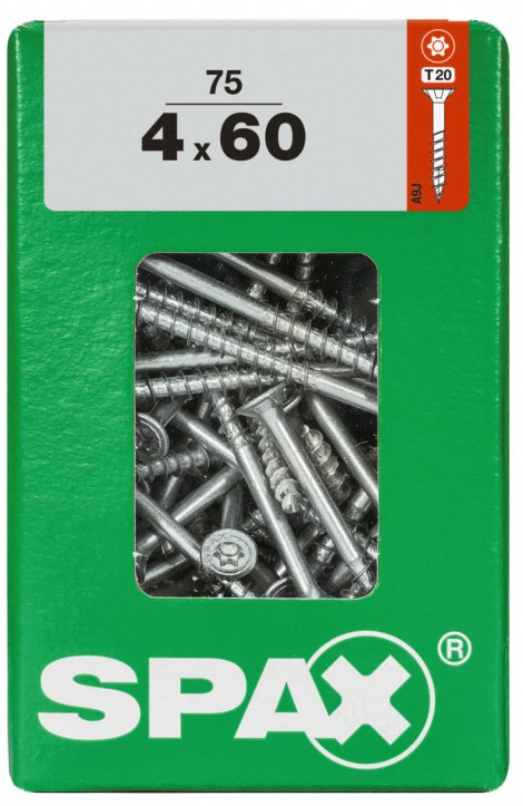 SPAX Schraube Senkkopf TRX 4,0x60 mm L 75 Stk.