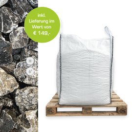Min2C Bruchsteine anthrazit-weiß geadert 50-100mm 1000kg