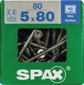 SPAX Schraube A2 Torx 5,0x80 mm XL 80 Stk.