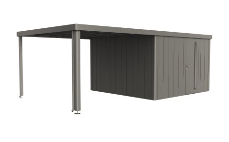 BIOHORT Seitendach 4A-4D für Gerätehaus Neo 300x347x220 cm, Quarzgrau-Metallic