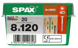 SPAX Schraube HIF Wirox 8 mm 20 Stk.