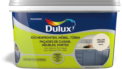 DULUX Farbe für Küchenmöbel und Türen Satin Helles Leinen 2 l