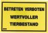 Warnschild - Achtung! Betreten verboten 20x30 cm