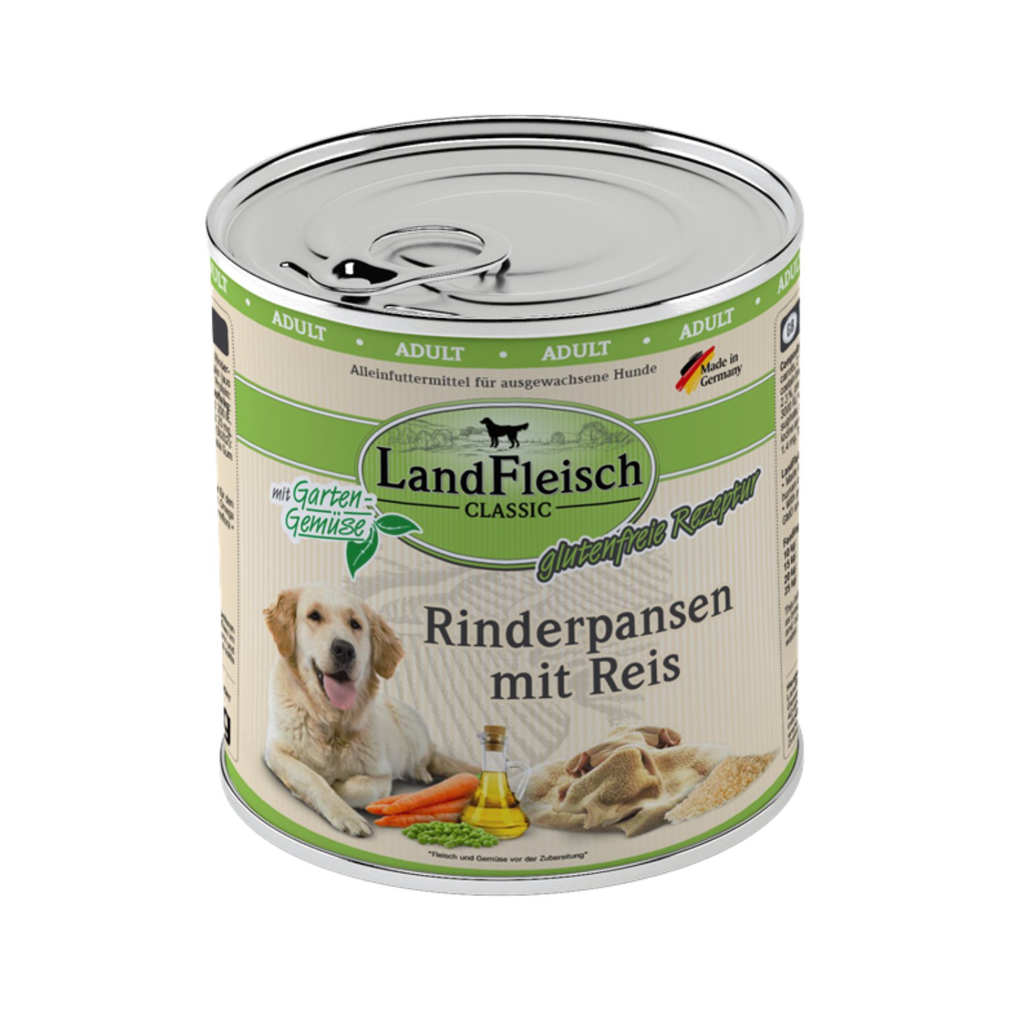 Landfleisch Hundenassfutter Rinderpans & Reis 800 g
