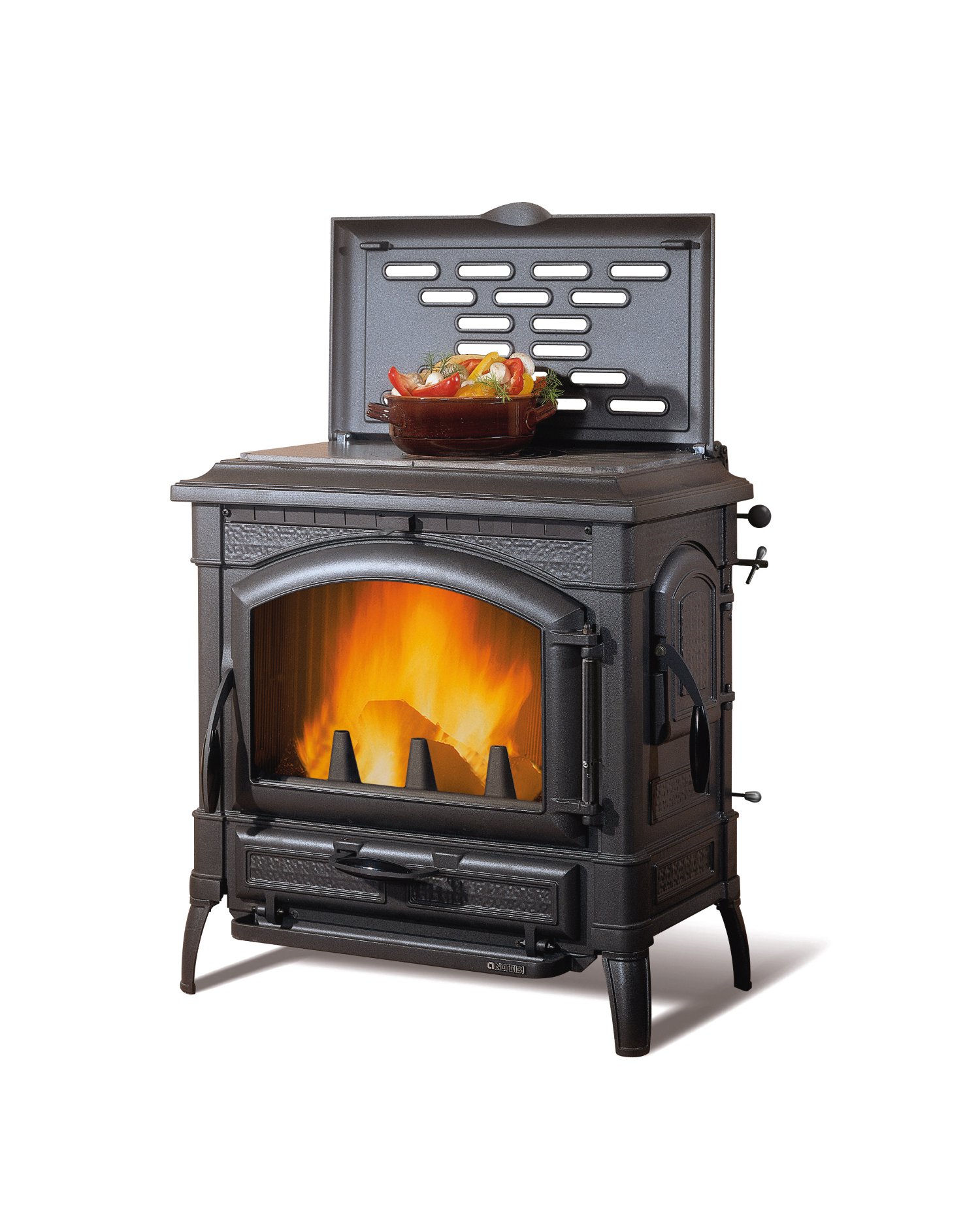 LA NORDICA Kaminofen Isotta Evo mit Kochplatte Schwarz 11,9 kW