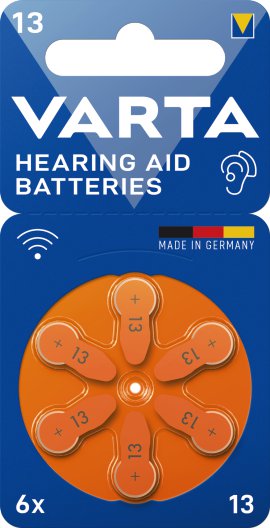 VARTA Hörgerätebatterie "Hearing Aid Batteries" 13, 6 Stk.